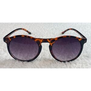 Tortoise Shell Sunglasses with Purple Lenses